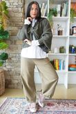 Big Softie Batwing Or Butterfly Knit Deep Khaki /6=